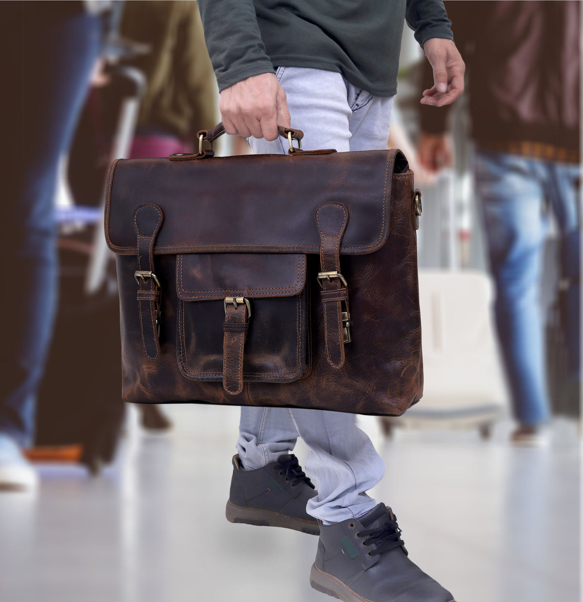 The Camden Leather Messenger Bag