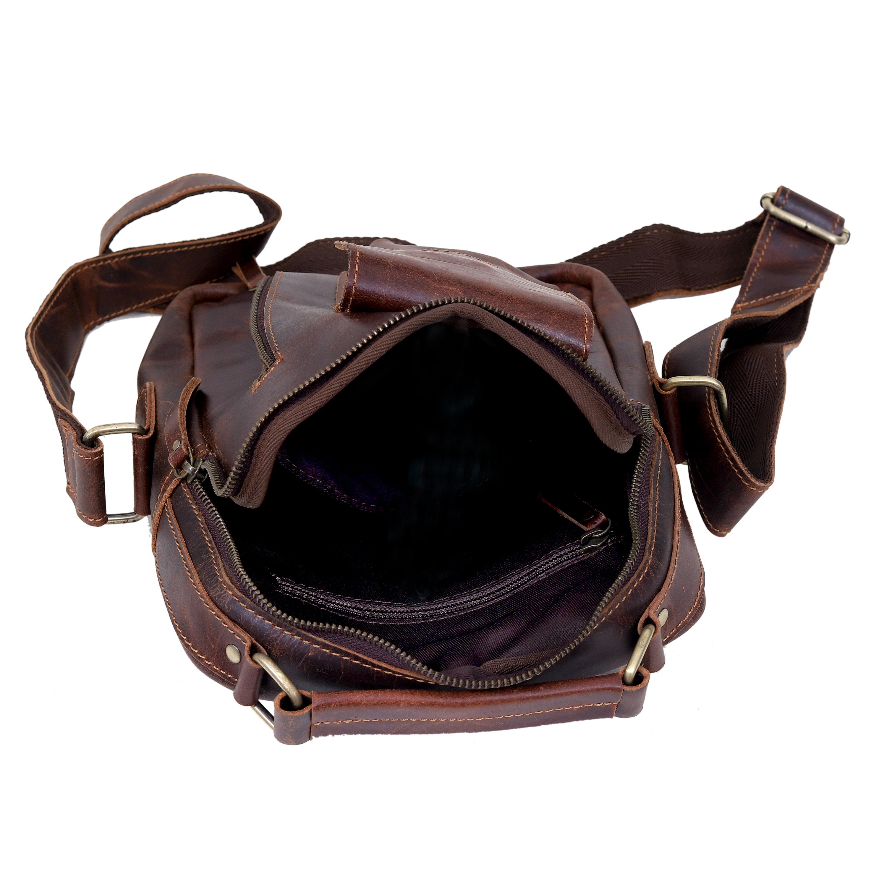 Vintage Urban Crossbody Leather Bag For Men and Women