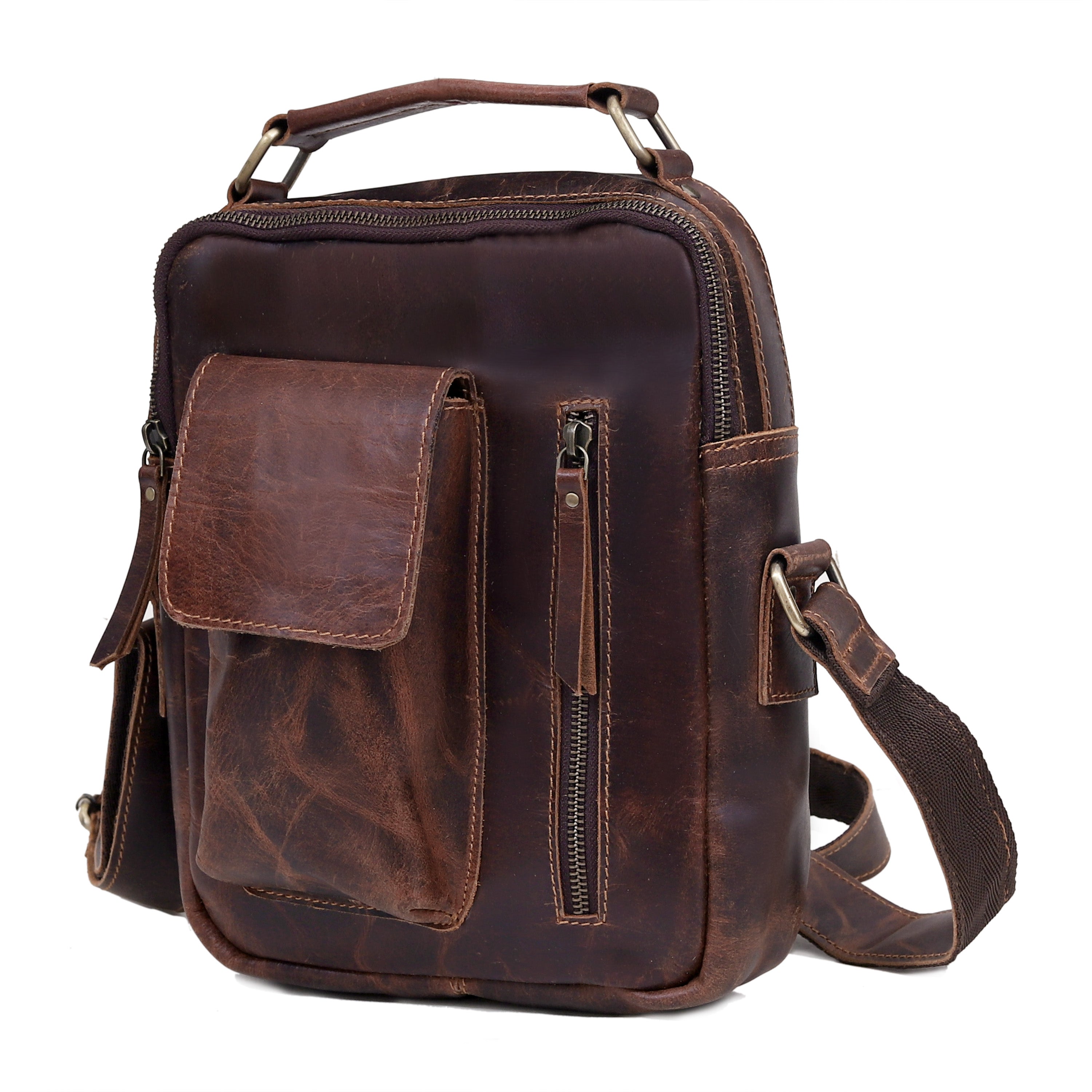 Vintage Urban Crossbody Leather Bag For Men and Women
