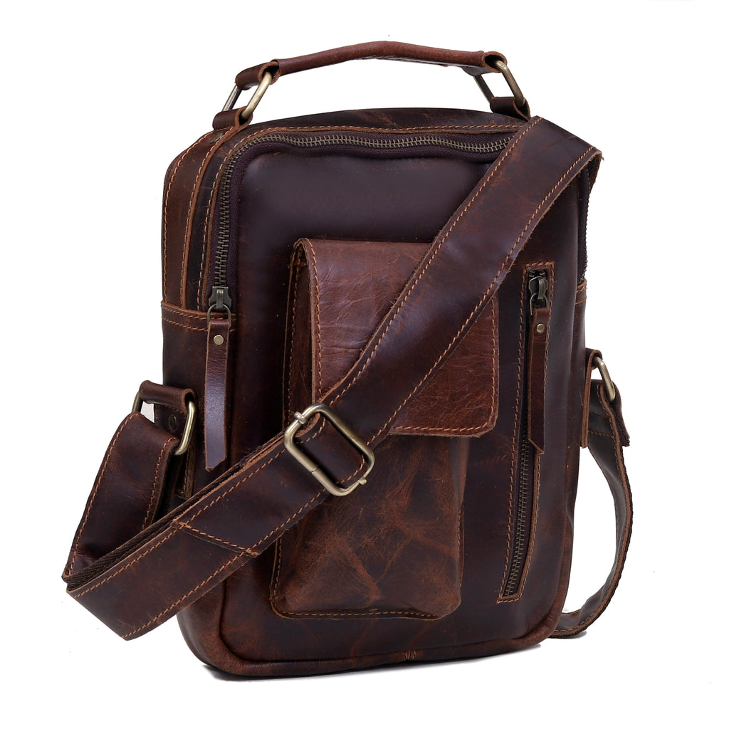 Vintage Urban Crossbody Leather Bag For Men and Women