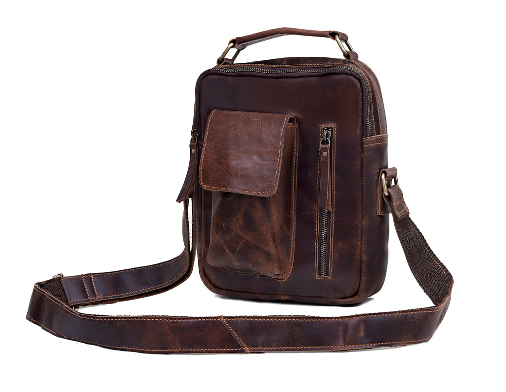 Vintage Urban Crossbody Leather Bag For Men and Women