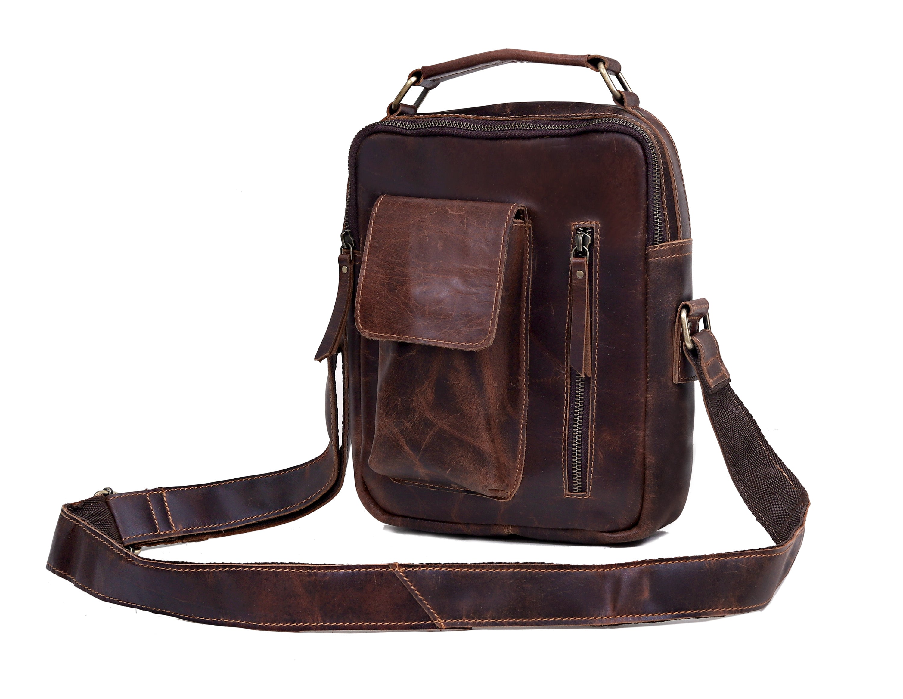 Vintage Urban Crossbody Leather Bag For Men and Women