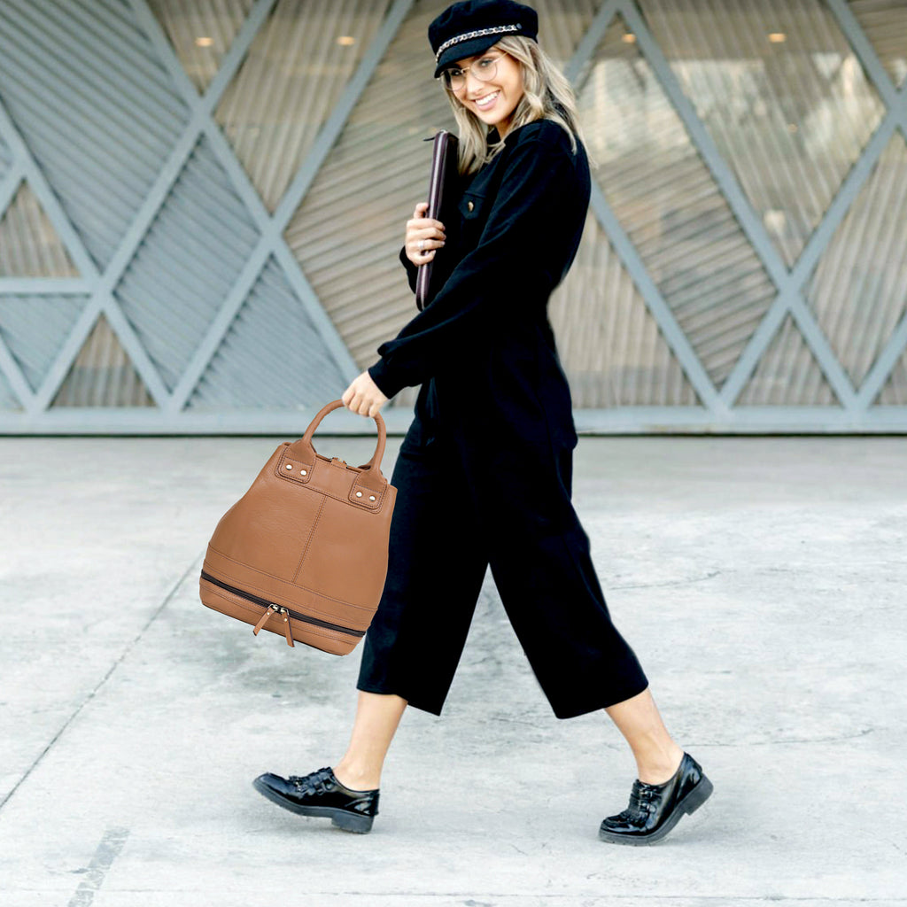 Convertible Leather Tote Backpack – 2-in-1 Everyday Essential
