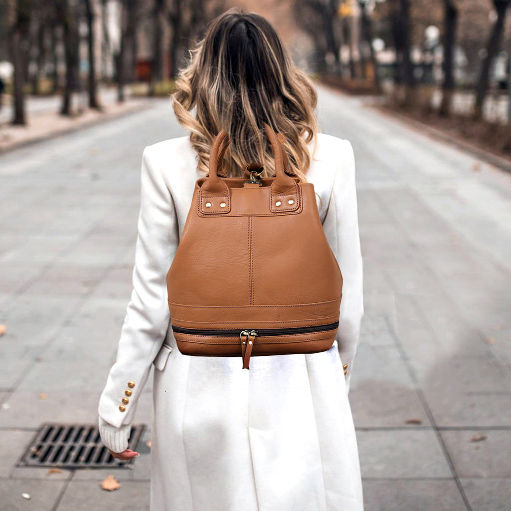 Convertible Leather Tote Backpack – 2-in-1 Everyday Essential