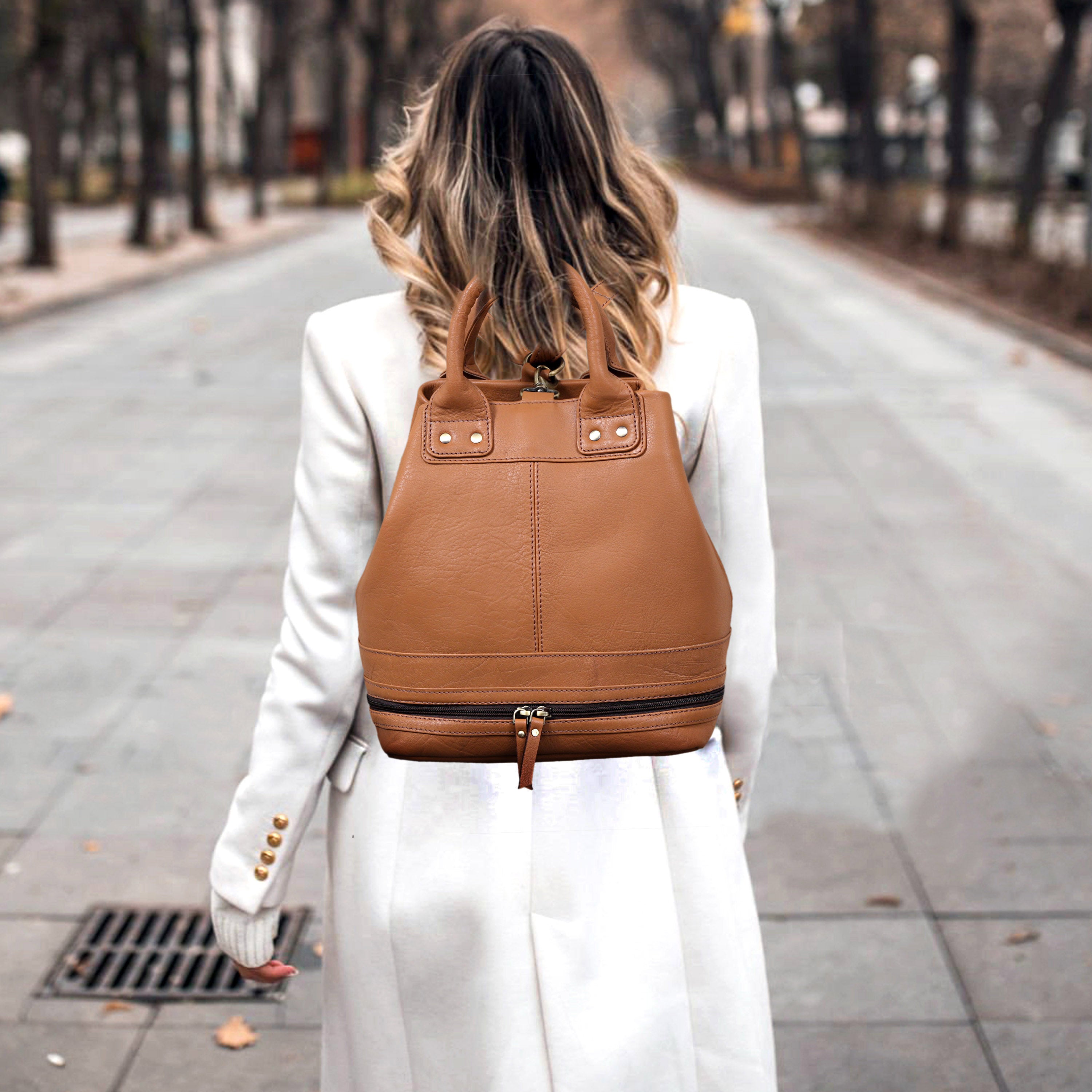 Convertible Leather Tote Backpack – 2-in-1 Everyday Essential