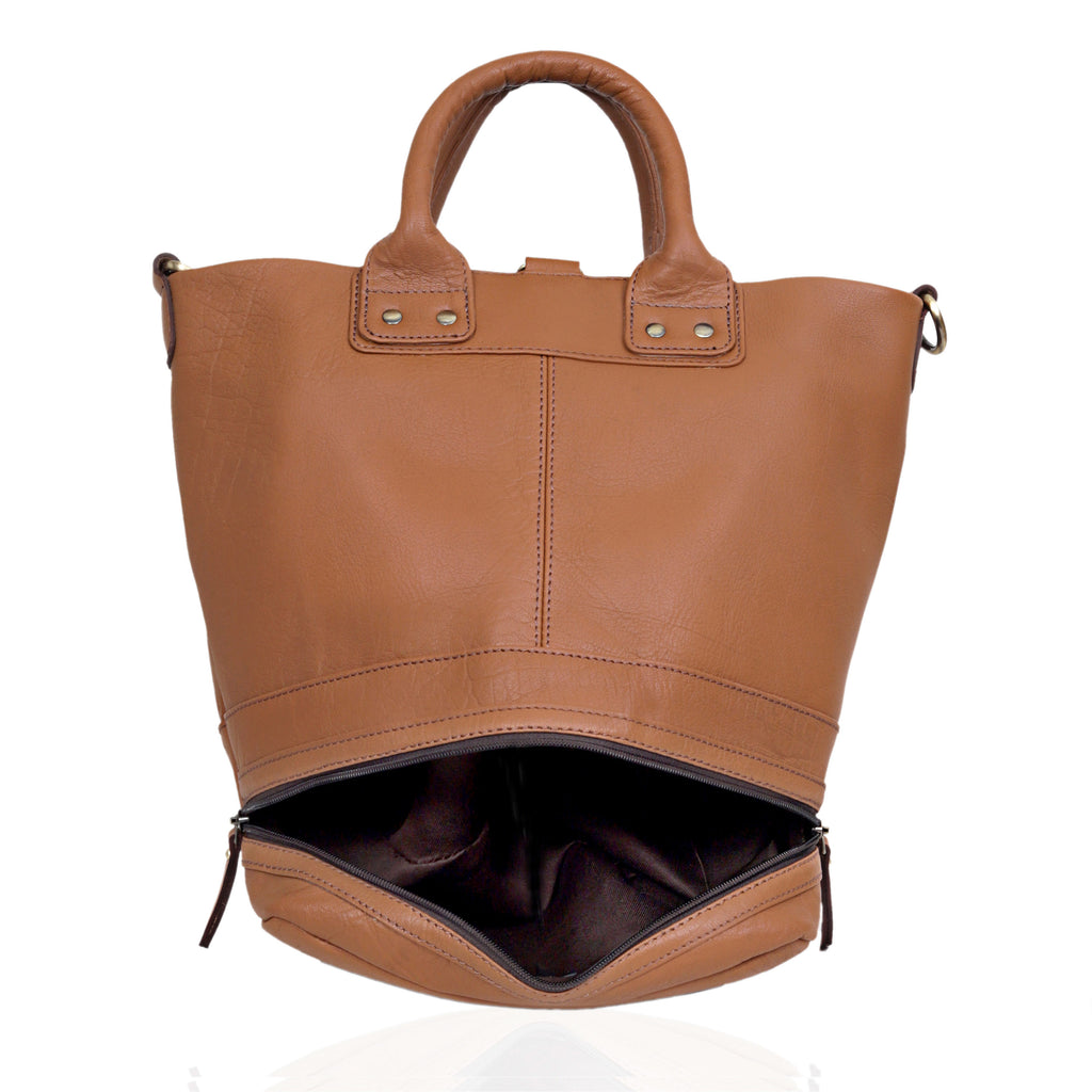 Convertible Leather Tote Backpack – 2-in-1 Everyday Essential
