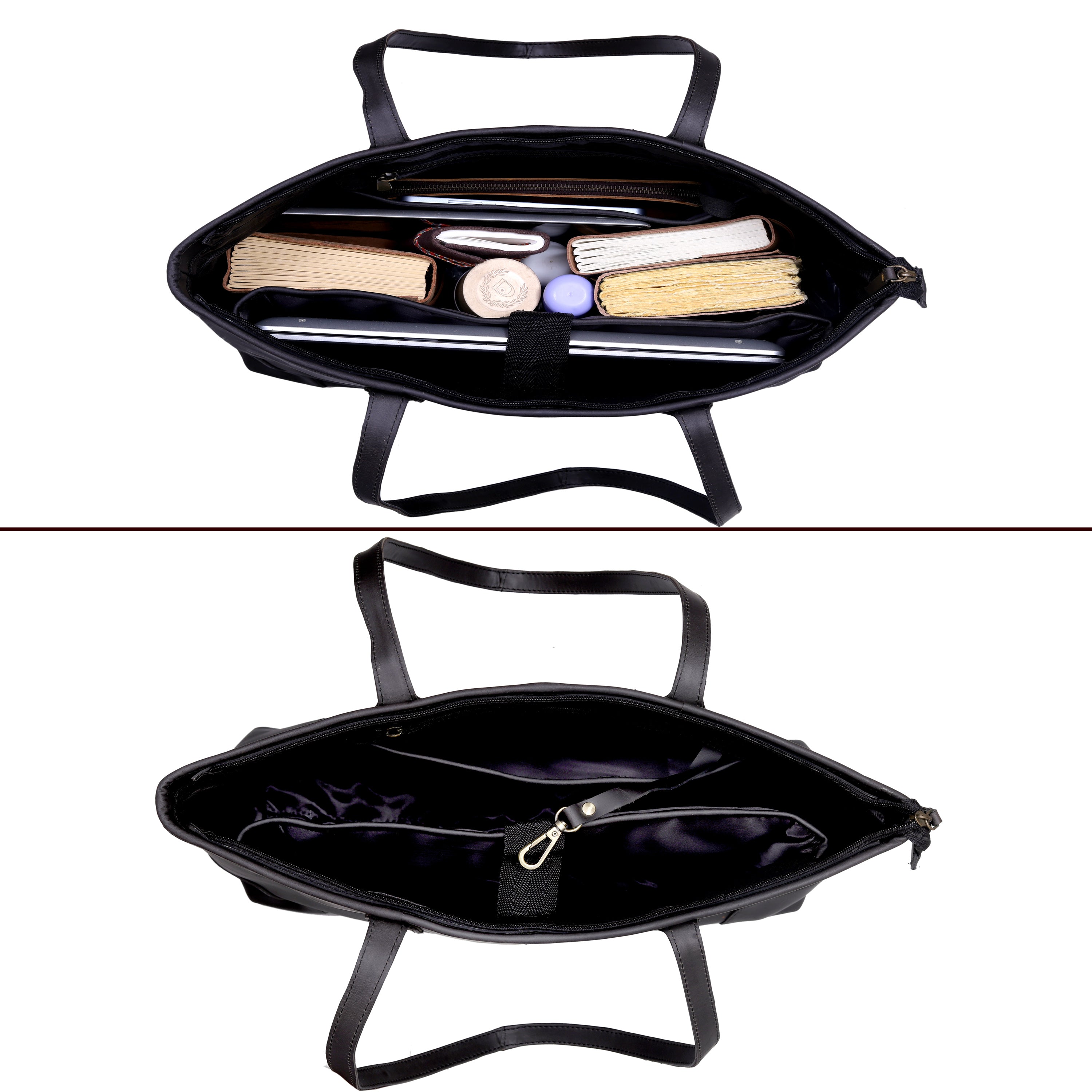 Classic Elegance Full Grain Leather Tote Bag