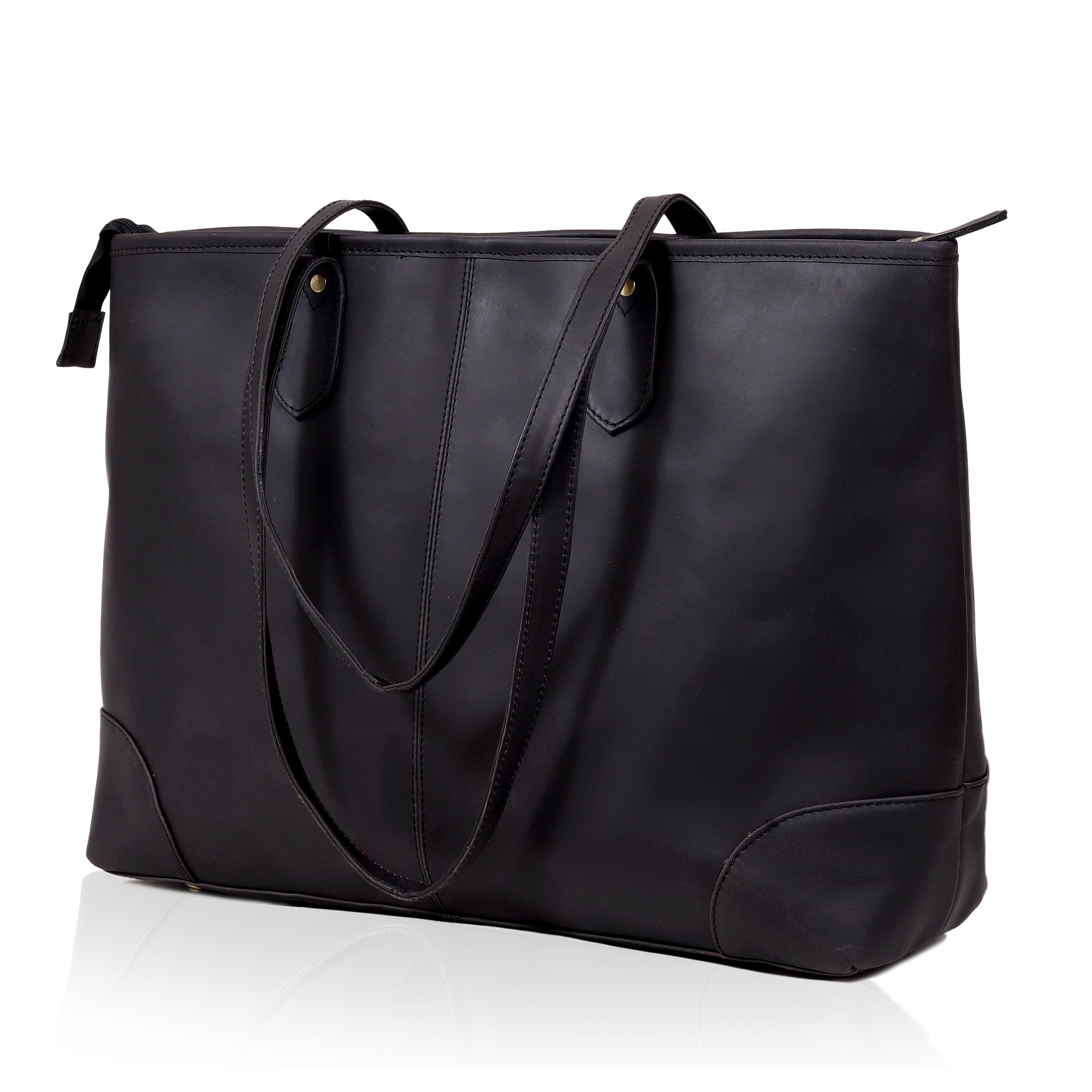 Classic Elegance Full Grain Leather Tote Bag