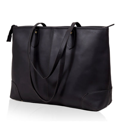 Classic Elegance Full Grain Leather Tote Bag