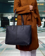 Classic Elegance Full Grain Leather Tote Bag