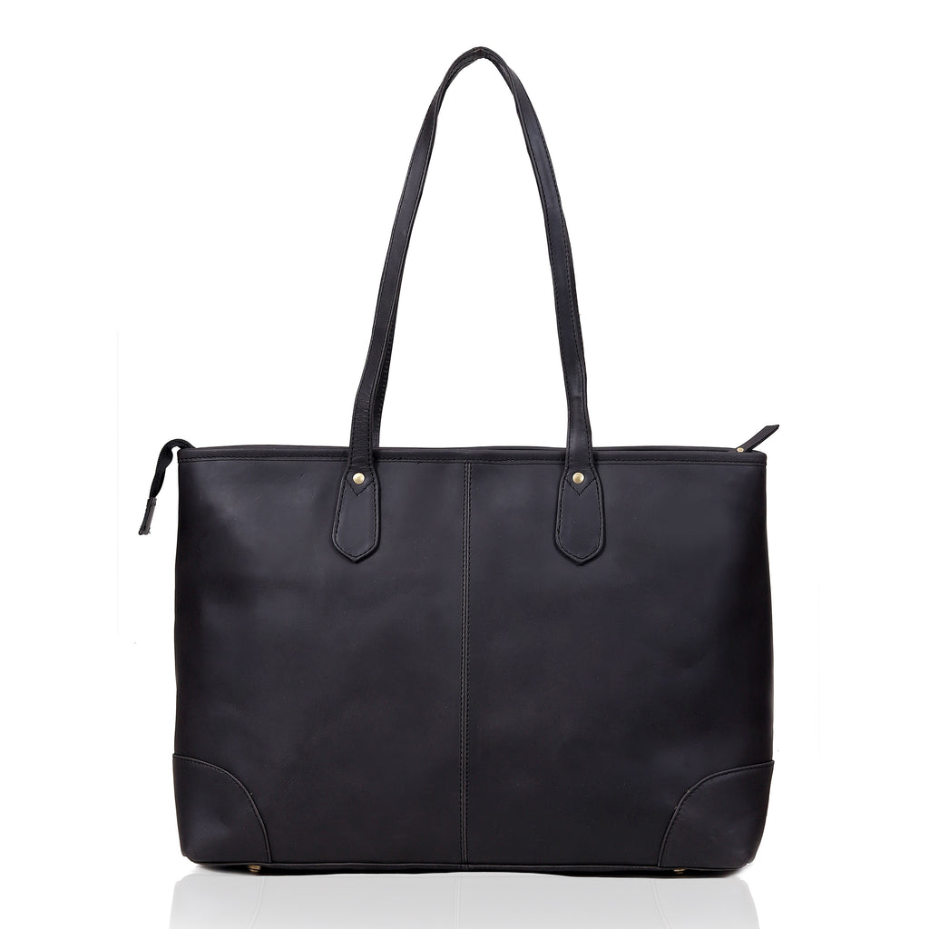 Classic Elegance Full Grain Leather Tote Bag