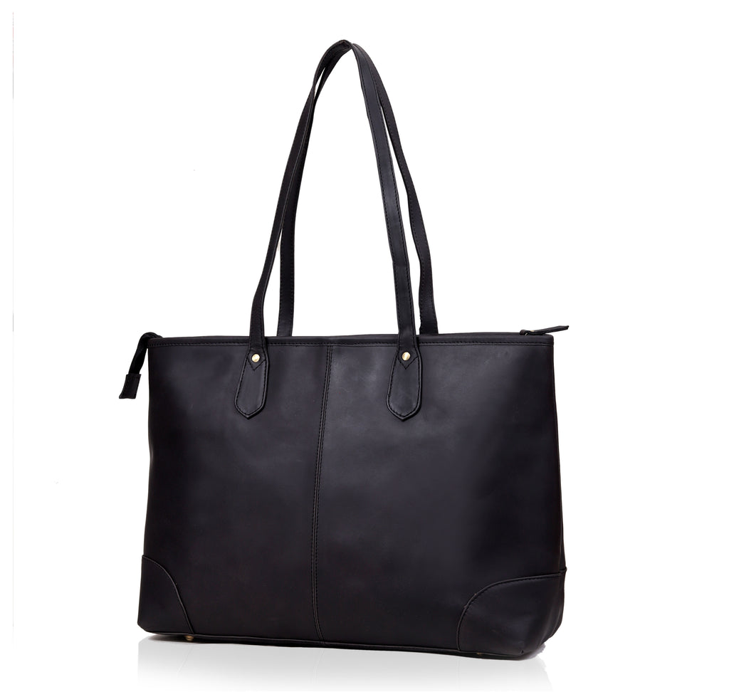 Classic Elegance Full Grain Leather Tote Bag