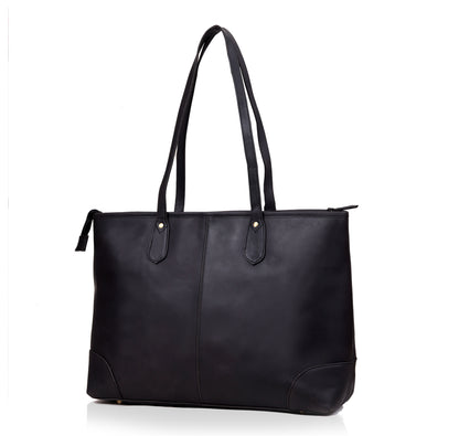 Classic Elegance Full Grain Leather Tote Bag