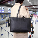 Classic Elegance Full Grain Leather Tote Bag