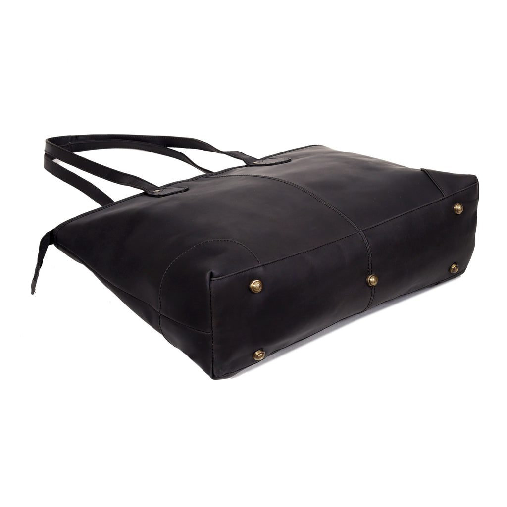 Classic Elegance Full Grain Leather Tote Bag