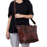 SCARLETT BUFFALO LEATHER TOTE BAG