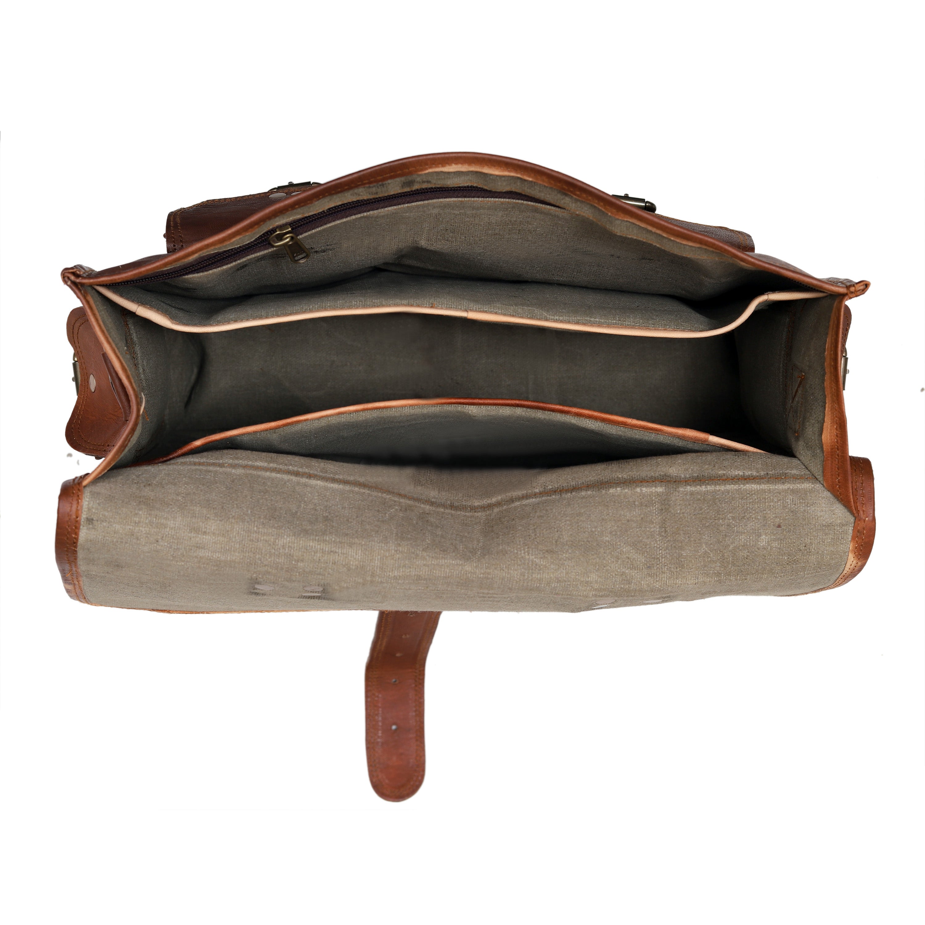 16" Vintage Leather Messenger Bag – Large Handmade Satchel Briefcase for Men & Women