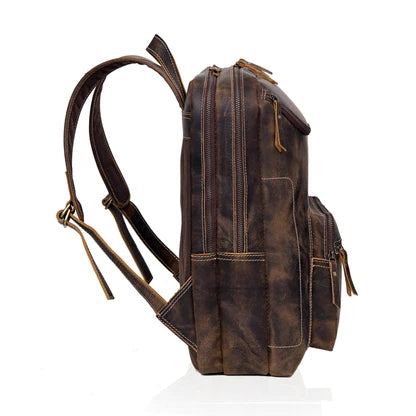 Dylan Vintage Leather Backpack with Laptop Compartment