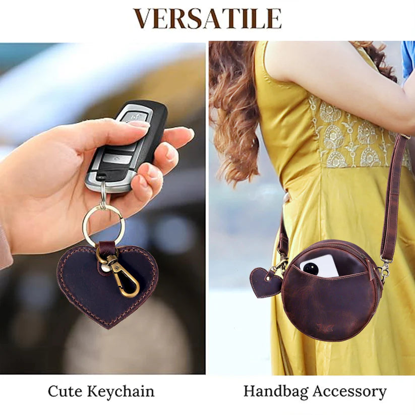 Bella Buffalo Leather Circle Crossbody