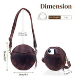 Bella Buffalo Leather Circle Crossbody