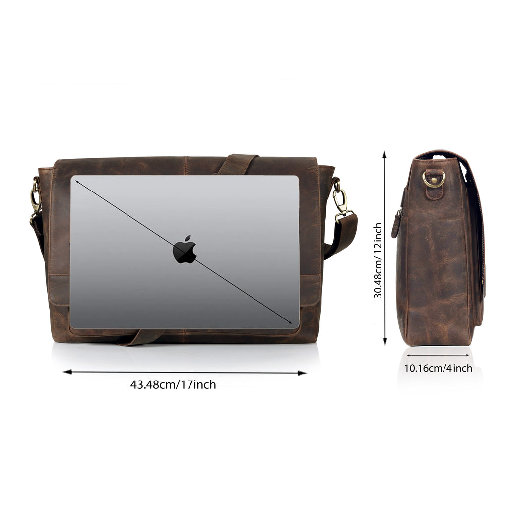 Monarch Vintage Leather Messenger Bag