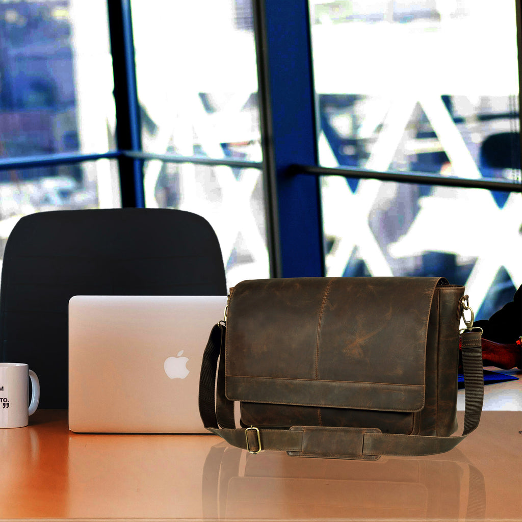 Monarch Vintage Leather Messenger Bag