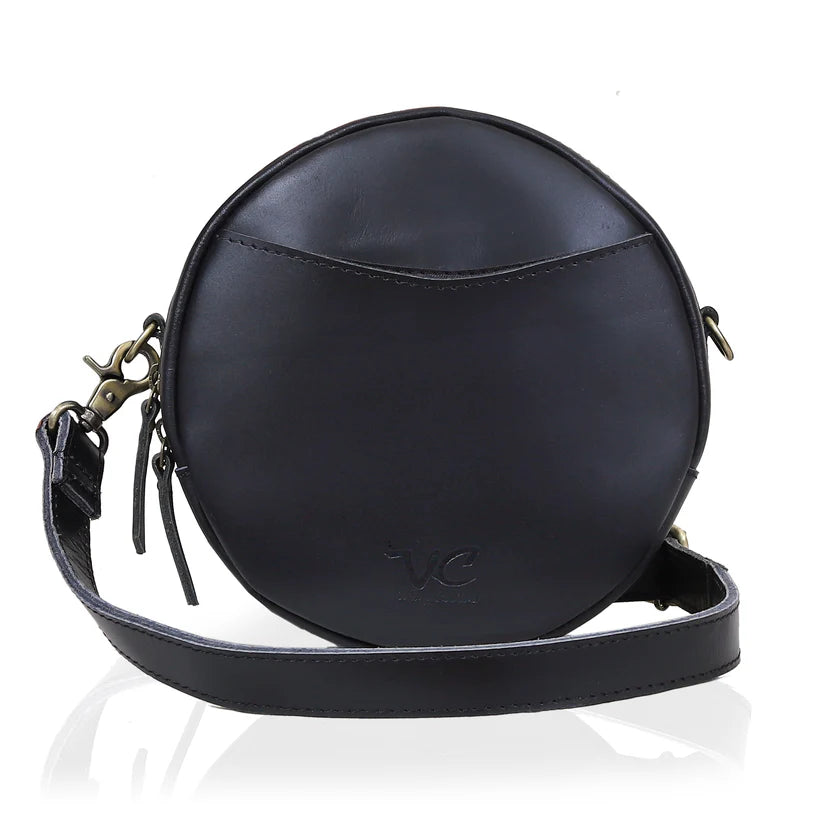 Bella Buffalo Leather Circle Crossbody