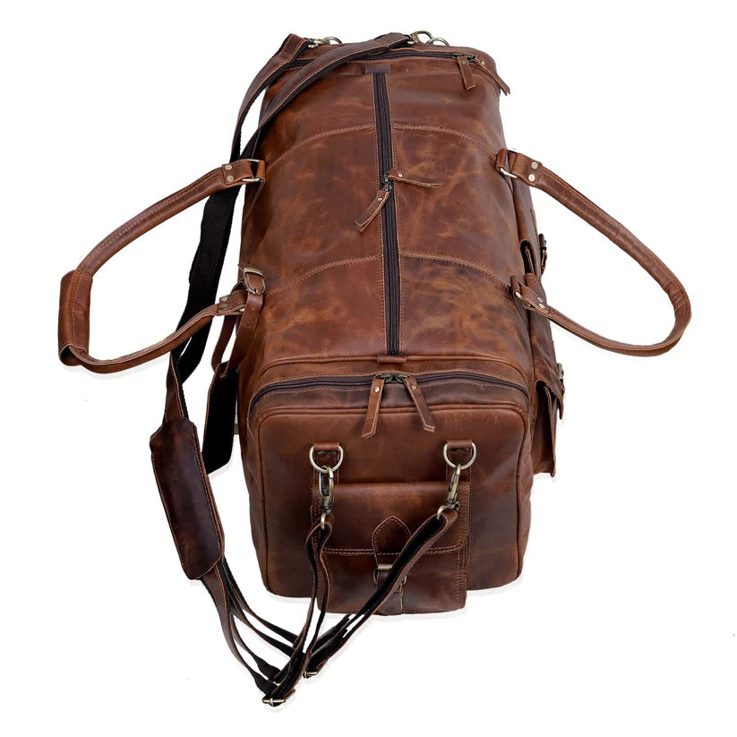 New Jersey Leather Duffel Bag