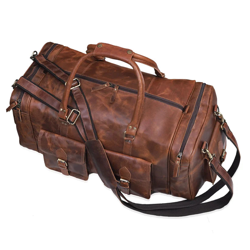 New Jersey Leather Duffel Bag