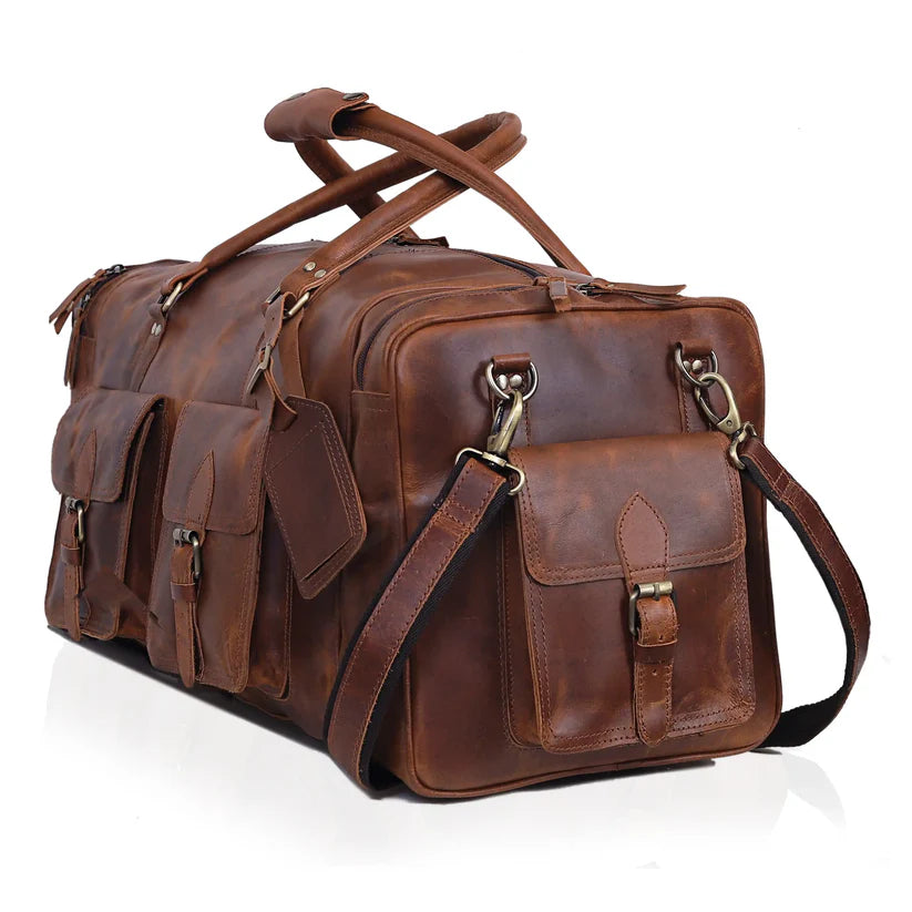 New Jersey Leather Duffel Bag