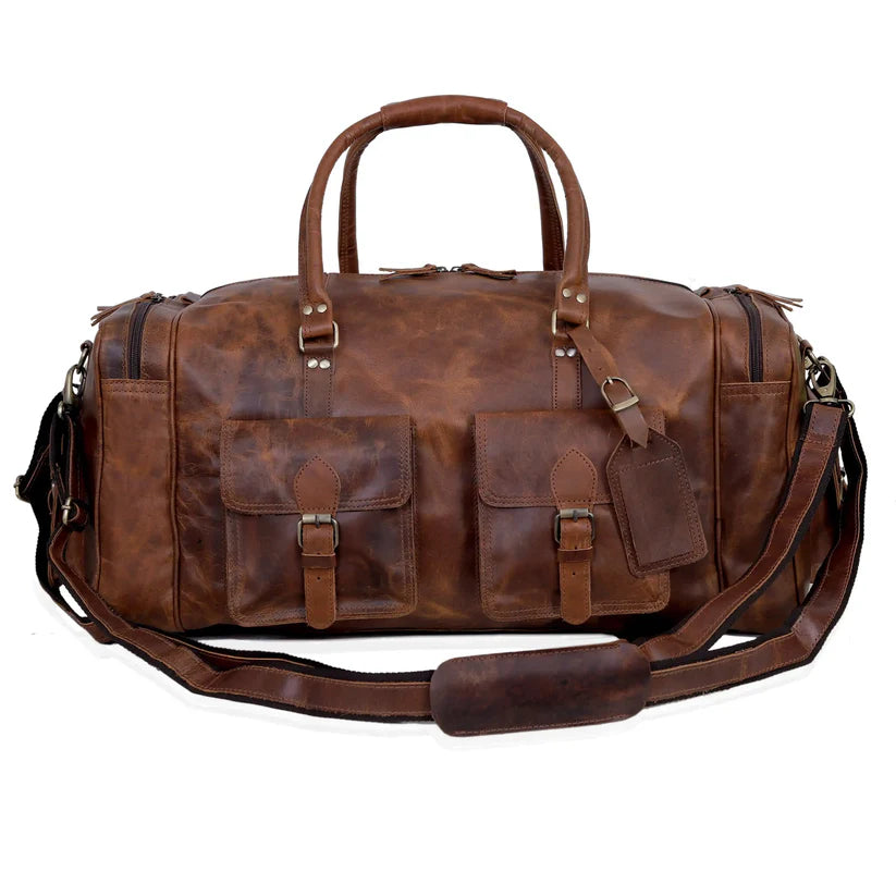 New Jersey Leather Duffel Bag