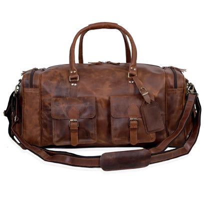 New Jersey Leather Duffel Bag