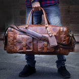 New Jersey Leather Duffel Bag
