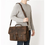 Vintage Brown Leather Messenger Bag – Premium Handmade Satchel