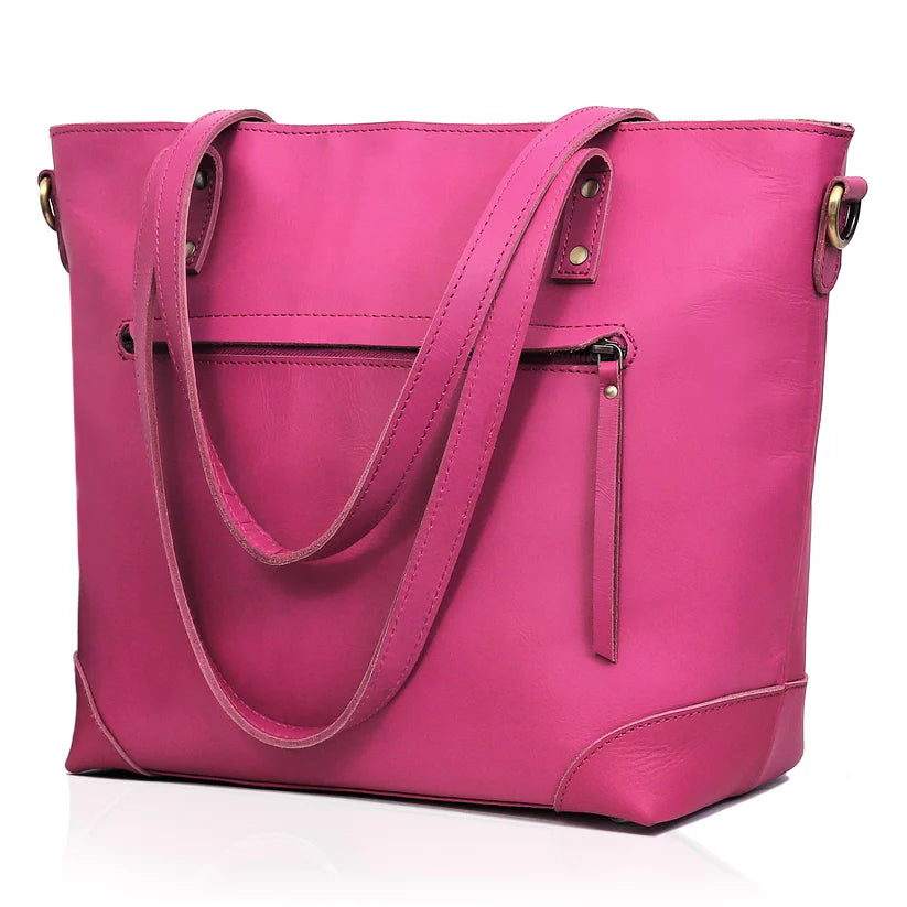 SCARLETT BUFFALO LEATHER TOTE BAG