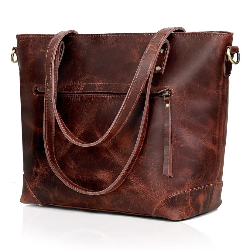 SCARLETT BUFFALO LEATHER TOTE BAG