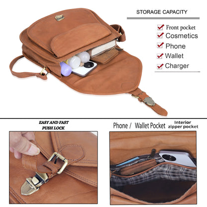 Elegant Leather Crossbody Bag for Women