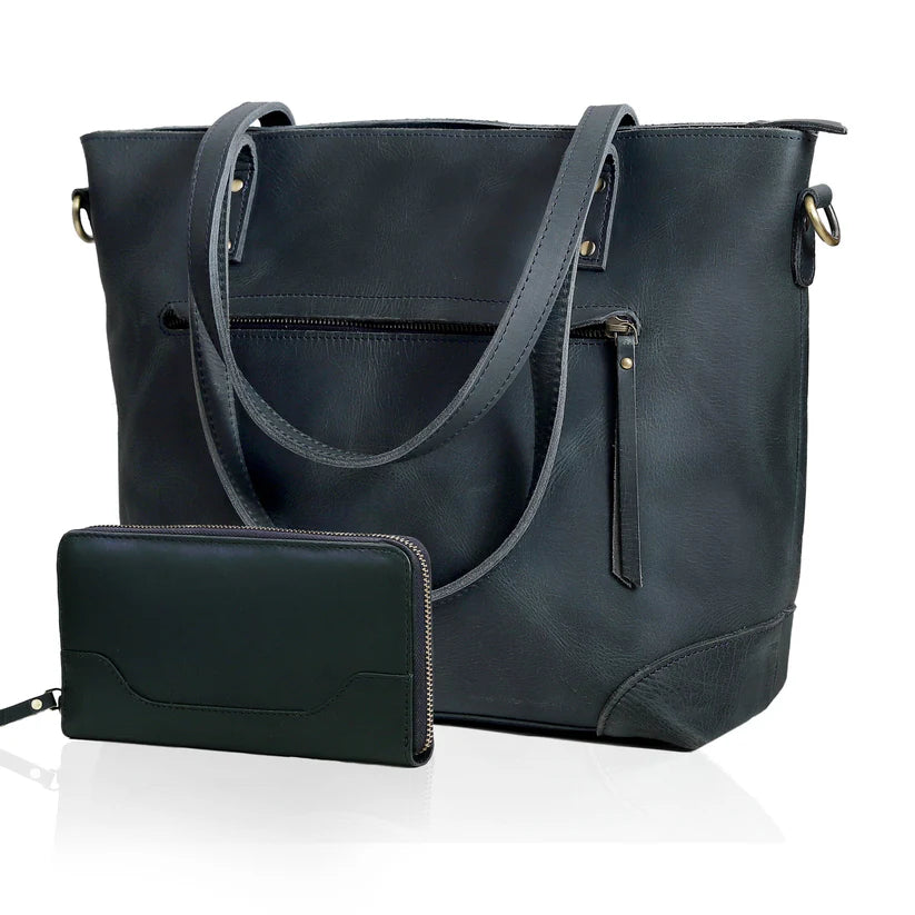 SCARLETT BUFFALO LEATHER TOTE BAG