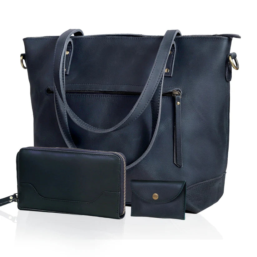 SCARLETT BUFFALO LEATHER TOTE BAG