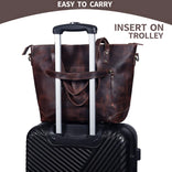 SCARLETT BUFFALO LEATHER TOTE BAG