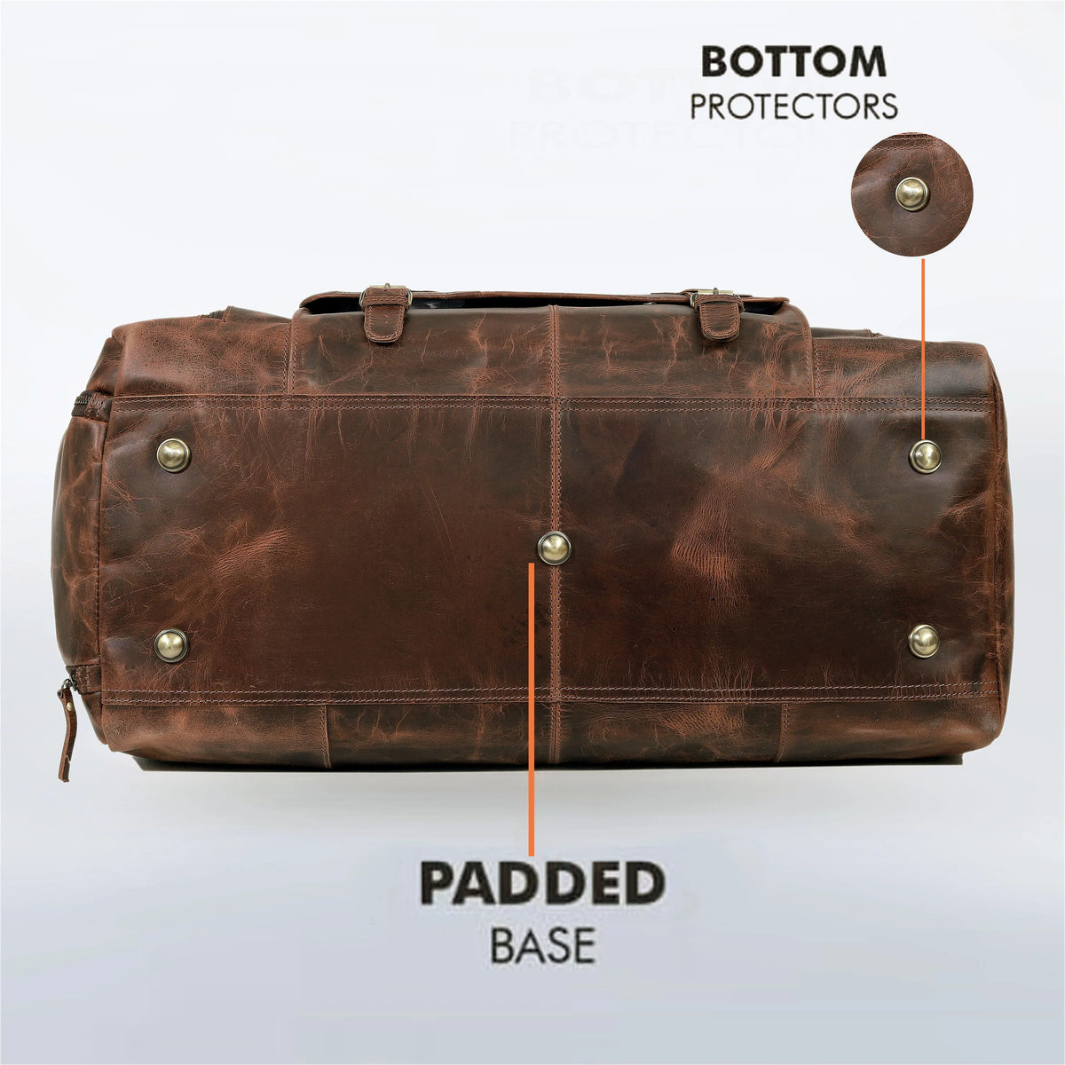 Vintage Leather Travel Duffle Bag