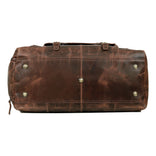Vintage Leather Travel Duffle Bag
