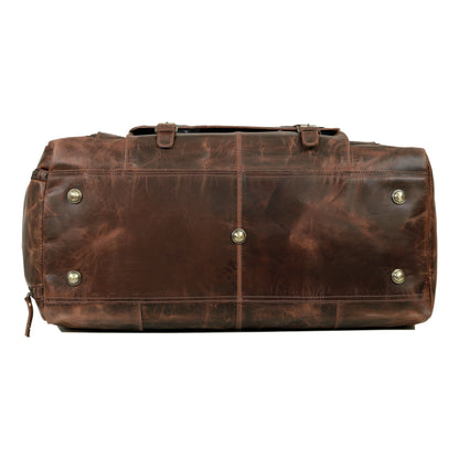 Vintage Leather Travel Duffle Bag