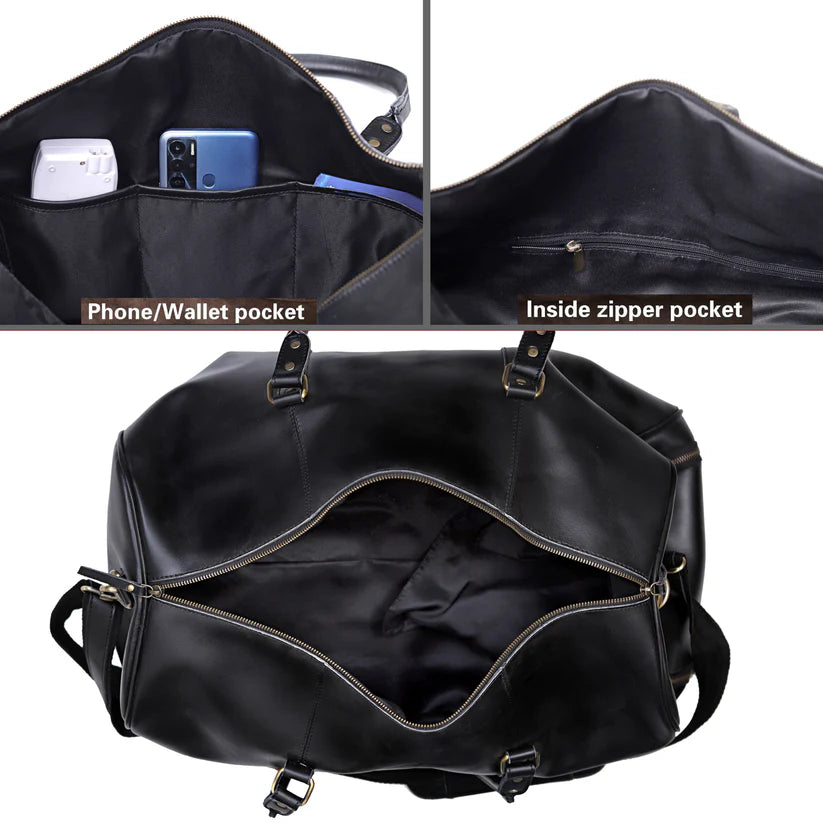 Lincoln Leather Duffel  Bag For Men