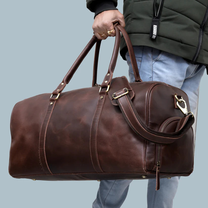 Lincoln Leather Duffel  Bag For Men