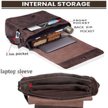Commuter Leather Laptop Messenger Bag for Men – Brown