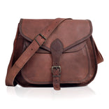 Classic 7x9" Leather Crossbody Purse for Women – Vintage Chic Shoulder Bag