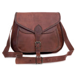 Classic 7x9" Leather Crossbody Purse for Women – Vintage Chic Shoulder Bag