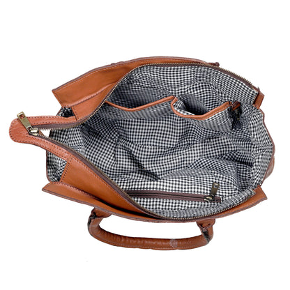 Chelsea Full-Grain Leather Tote Bag with Top Handles