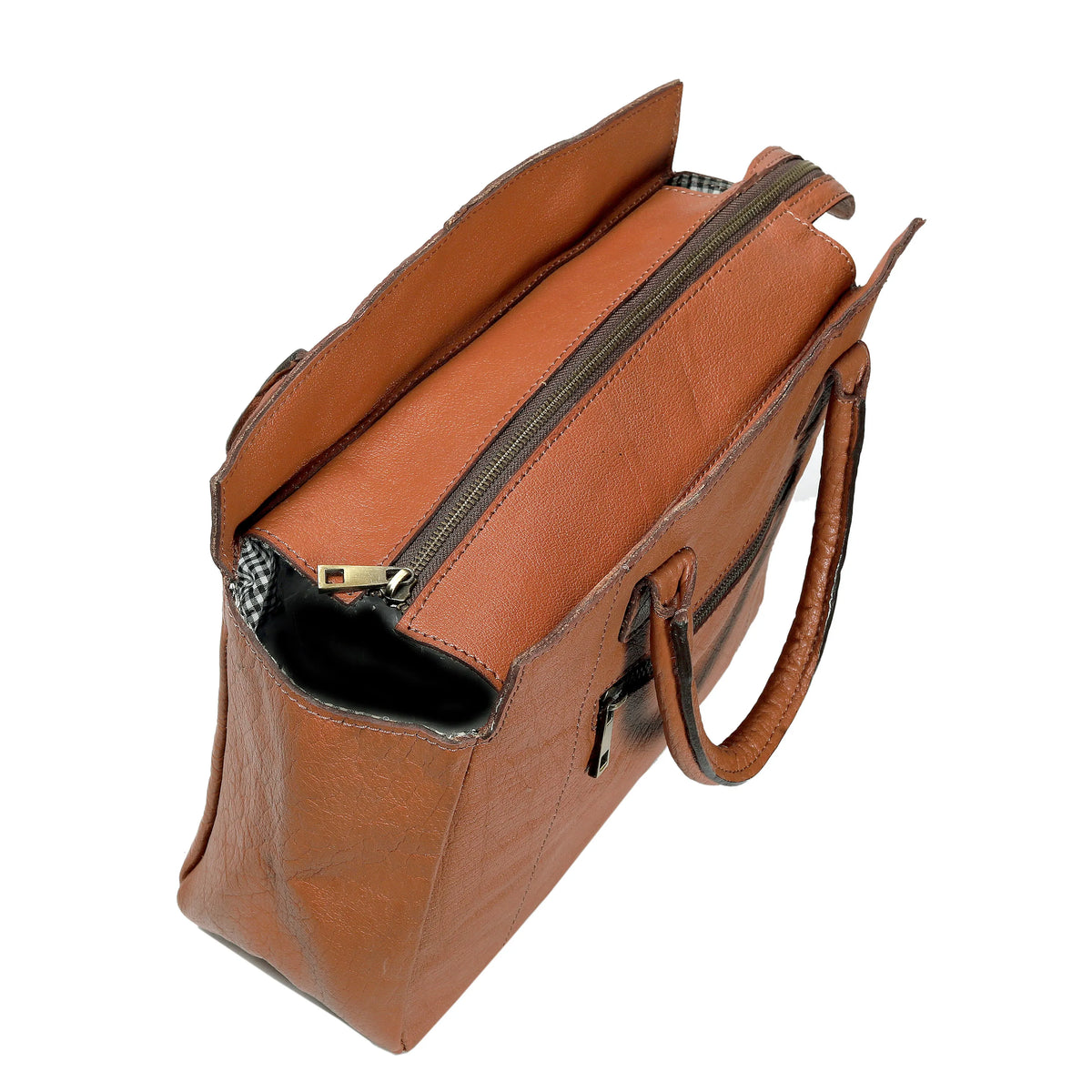 Chelsea Full-Grain Leather Tote Bag with Top Handles